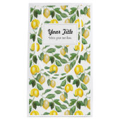 Zitronen, Illustration. Personalisierbar. Kleine Geschenktüte (Vorderseite)