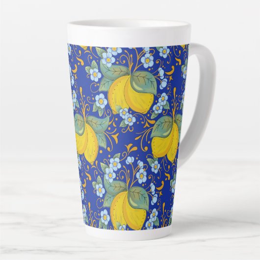 Zitronen im italienischen Stil Milchtasse (Rechte Ecke)