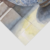 Zitronen in einer Blue Bowl Painting Dekoupage Seidenpapier (Detail)