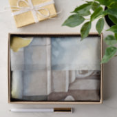 Zitronen in einer Blue Bowl Painting Dekoupage Seidenpapier (Geschenk)