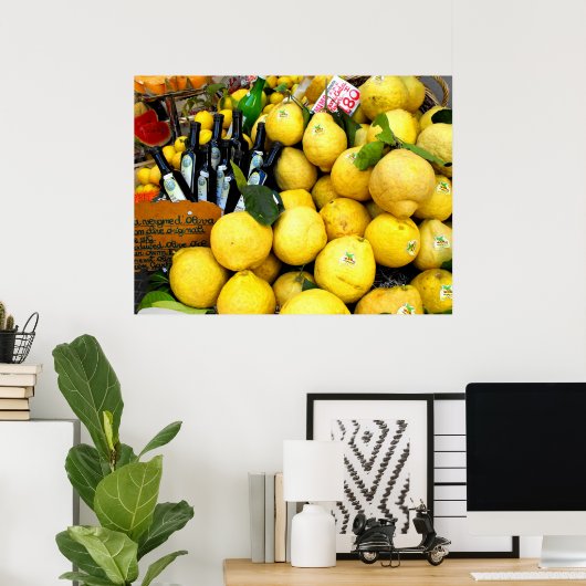 Zitronen in Limone am Gardasee Poster (Heimbüro)