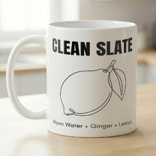 Zitronen-Ingwer-Morgen-Rezept Saubere Leinwand Kaffeetasse