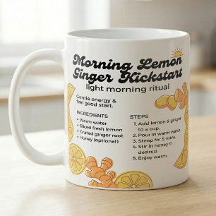 Zitronen-Ingwer-Tee-Rezept Morgen-Kickstart Kaffeetasse