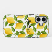 Zitronen iPhone-Hülle monogrammiert iPhone 16 Hülle (Rückseite (Horizontal))