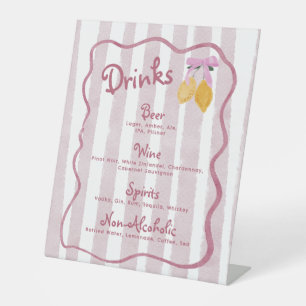 Zitronen-Italienisches Babymädchen-Shower-Drinks-M Sockelschild