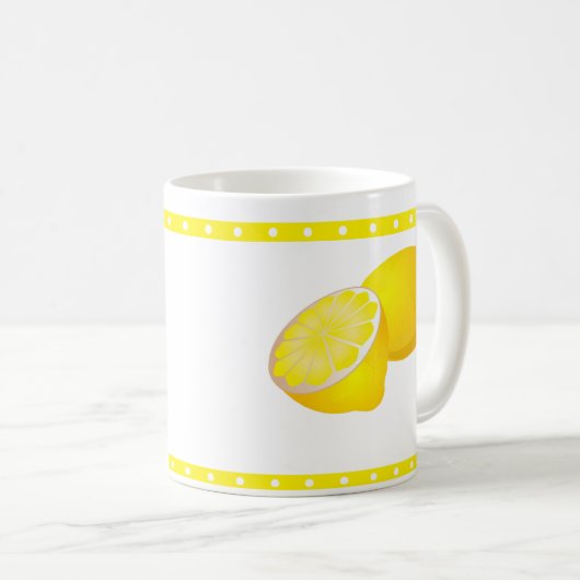 Zitronen Kaffeetasse (VorderseiteRechts)