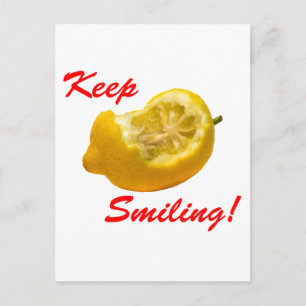 Zitronen-Komposition Keep Smiling! Postkarte