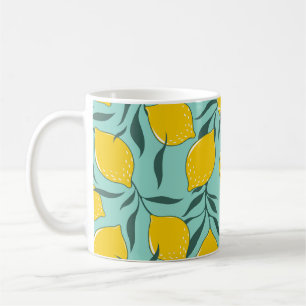 Zitronen-Kunst-Mode Abstract Nahtlos Kaffeetasse