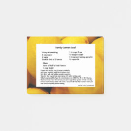 Zitronen-Laib-Rezept-Post-Itanmerkungen Post-it Klebezettel