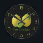 Zitronen leben noch Öl auf Leinwand Malerei maßges Runde Wanduhr<br><div class="desc">Bereit für Ihre individuellen Wünsche. Öl auf Leinwand von Jan Sinclair. Mehr dazu hier... </div>