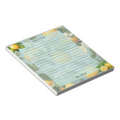 Zitronen-Lebens-Notizbuch Notizblock (angewinkelt)