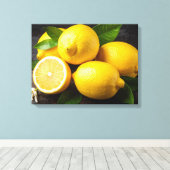 Zitronen Leinwanddruck (Insitu (Holzboden))