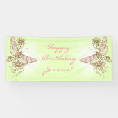 Zitronen-LIme-Rosa-Schmetterling Banner (Horizontal)