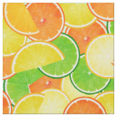 Zitronen, Limetten und Orangen Stoff (Nahaufnahme)