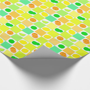 Zitronen-, Limon- und Orangenzitrus-Fruchtscheiben Geschenkpapier