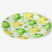 Zitronen Limon| Zitrone Limone Scheiben Zitrusfrüc Pappteller (Schrägansicht)