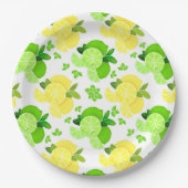 Zitronen Limon| Zitrone Limone Scheiben Zitrusfrüc Pappteller (Vorderseite)