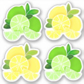 Zitronen Limon| Zitronen Limone Scheiben Sonnige Z Aufkleber (Vorderseite)