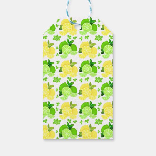 Zitronen Limon| Zitronen Limone Scheiben Sonnige Z Geschenkanhänger (Rückseite)