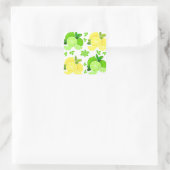 Zitronen Limon| Zitronen Limone Scheiben Sonnige Z Quadratischer Aufkleber (Tasche)