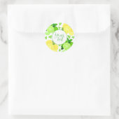 Zitronen Limon| Zitronen Limone Scheiben Sonnige Z Runder Aufkleber (Tasche)