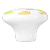 Zitronen Limone Orangenscheiben Zitrusfruchtart Keramikknauf (Seitenansicht)