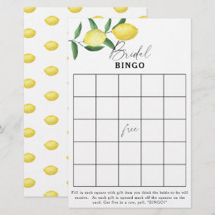 Zitronen-Limonen - Brautparty-Bingo-Spiel