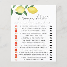 Zitronen - Mama- oder Papa-Baby-Duschgame