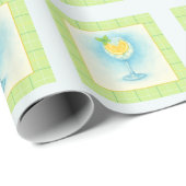Zitronen Minze Küsten Geschenkpapier Rolle (Rolleneckpunkt)