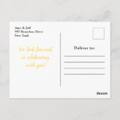 Zitronen mit Folies mediterranes Brautparty Postkarte (Rückseite)