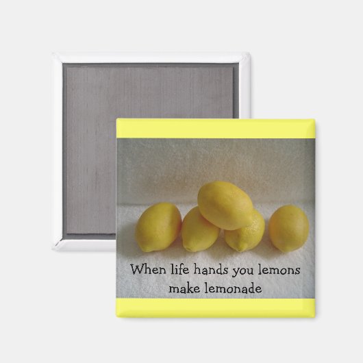 Zitronen mit "Life"-Sprichwort Magnet (Vorderseite/Rückseite)