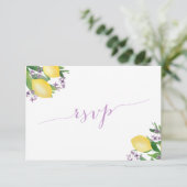 Zitronen mit violetten Blumen Antwort auf die Mahl (Stehend Vorderseite)