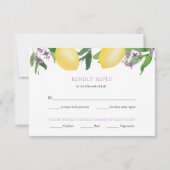 Zitronen mit violetten Blumen Antwort auf die Mahl (Rückseite)