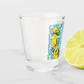 Zitronen-Mittelmeer 60. Blau Schnapsglas (Links)