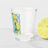 Zitronen-Mittelmeer 60. Blau Schnapsglas (Rechts)