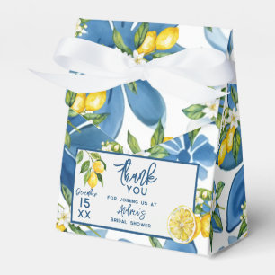 Zitronen-Mittelmeer-Fliesen-Bridal-Shower Geschenkschachtel