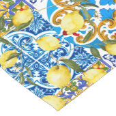 Zitronen, Mittelmeer, Majolika, italienische Kache Kurzer Tischläufer (Ecke)