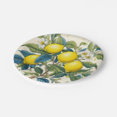 Zitronen Mittelmeer Sommerzitrus Pappteller (Schrägansicht)
