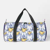 Zitronen-Mittelmeer-Zitrusmuster  Duffle Bag (Rückseite)