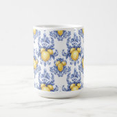 Zitronen-Mittelmeer-Zitrusmuster  Kaffeetasse (Mittel)