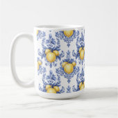 Zitronen-Mittelmeer-Zitrusmuster  Kaffeetasse (Links)