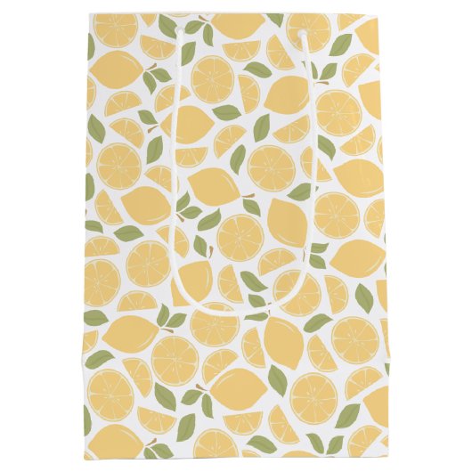 Zitronen Mittlere Geschenktüte (Rückseite)