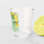 Zitronen-Monogramm Grün Schnapsglas (Rechts)