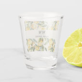 Zitronen Monogramm Initialen Name Schnapsglas (Rückseite)