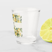 Zitronen Monogramm Initialen Name Schnapsglas (Rechts)