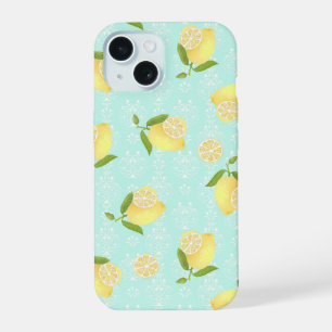 Zitronen Motiv Blau iPhone 15 Hülle