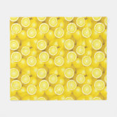 Zitronen-Muster 2 Fleecedecke (Vorderseite (Horizontal))