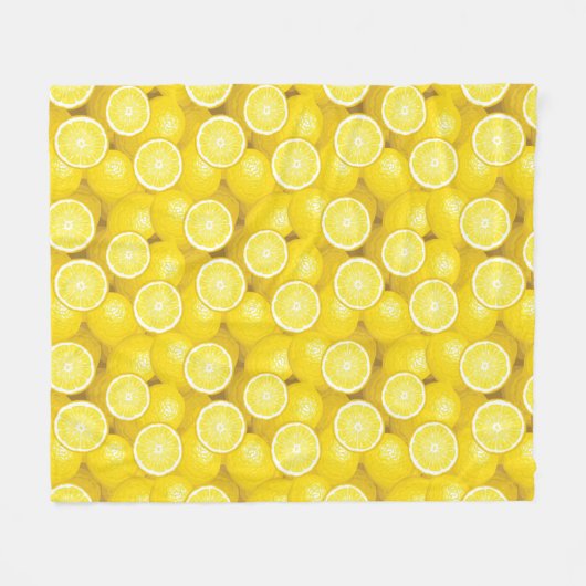 Zitronen-Muster 2 Fleecedecke (Vorderseite (Horizontal))