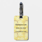 Zitronen-Muster 2 Gepäckanhänger (Rückseite vertikal)