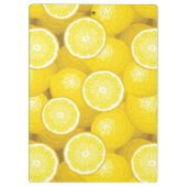 Zitronen-Muster 2 Klemmbrett (Rückseite)
